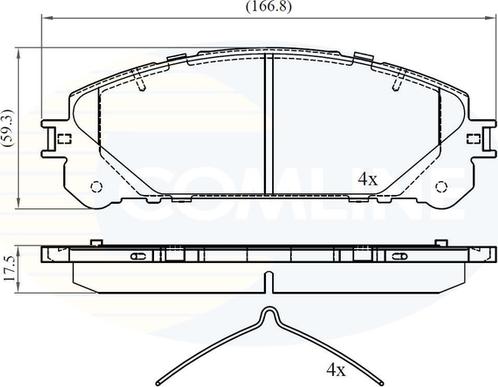 Comline CBP02267 - Тормозные колодки, дисковые, комплект autospares.lv