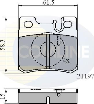 Comline CBP0226 - Тормозные колодки, дисковые, комплект autospares.lv