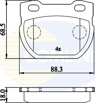 Comline CBP02215 - Тормозные колодки, дисковые, комплект autospares.lv