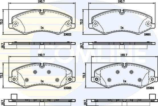 Comline CBP02210 - Тормозные колодки, дисковые, комплект autospares.lv