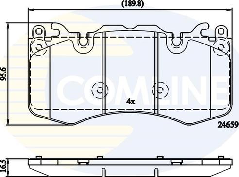 Comline CBP02211 - Тормозные колодки, дисковые, комплект autospares.lv