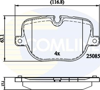 Comline CBP02212 - Тормозные колодки, дисковые, комплект autospares.lv