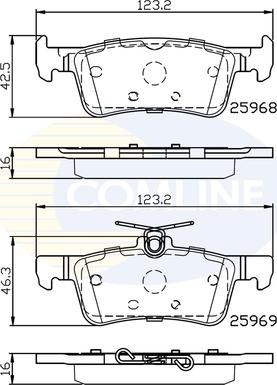 Comline CBP02233 - Тормозные колодки, дисковые, комплект autospares.lv