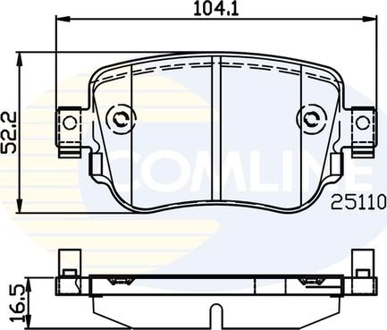 Comline CBP02220 - Тормозные колодки, дисковые, комплект autospares.lv