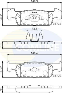 Comline CBP02223 - Тормозные колодки, дисковые, комплект autospares.lv