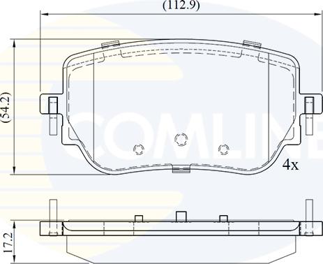 Comline CBP02765 - Тормозные колодки, дисковые, комплект autospares.lv