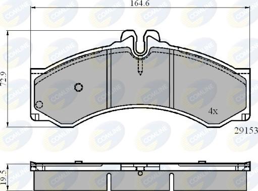 Comline CBP0271 - Тормозные колодки, дисковые, комплект autospares.lv