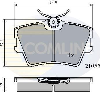 Comline CBP0272 - Тормозные колодки, дисковые, комплект autospares.lv