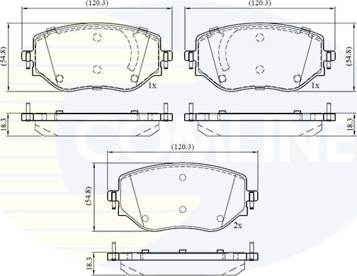 Comline CBP02774 - Тормозные колодки, дисковые, комплект autospares.lv