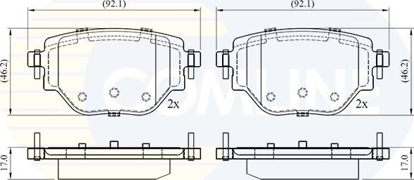 Comline CBP02775 - Тормозные колодки, дисковые, комплект autospares.lv