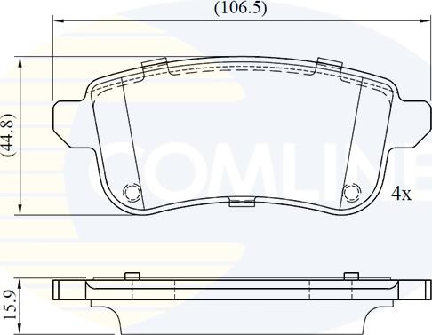 Comline CBP02776 - Тормозные колодки, дисковые, комплект autospares.lv