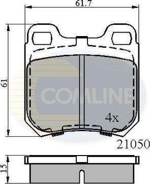 Comline CBP0741 - Тормозные колодки, дисковые, комплект autospares.lv