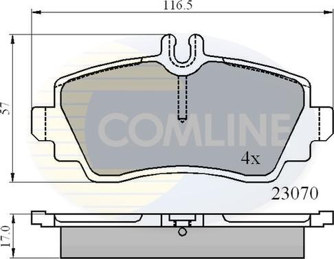 Comline CBP0748 - Тормозные колодки, дисковые, комплект autospares.lv