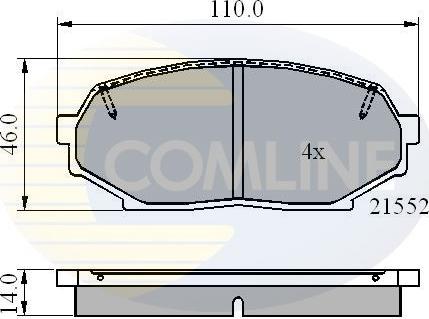 Comline CBP0754 - Тормозные колодки, дисковые, комплект autospares.lv