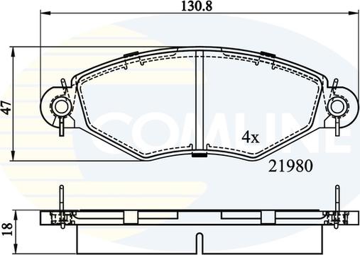 Comline CBP0704 - Тормозные колодки, дисковые, комплект autospares.lv