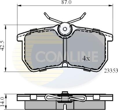 Comline CBP0705 - Тормозные колодки, дисковые, комплект autospares.lv