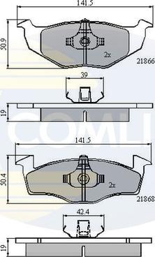 Comline CBP0706 - Тормозные колодки, дисковые, комплект autospares.lv