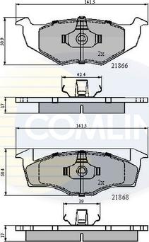 Comline CBP0707 - Тормозные колодки, дисковые, комплект autospares.lv