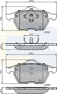 Comline CBP0715 - Тормозные колодки, дисковые, комплект autospares.lv