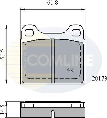 Comline CBP0731 - Тормозные колодки, дисковые, комплект autospares.lv