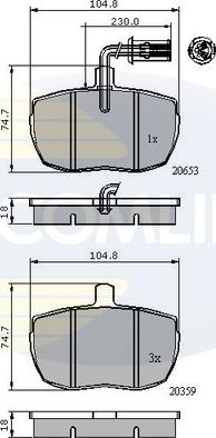 Comline CBP1413 - Тормозные колодки, дисковые, комплект autospares.lv