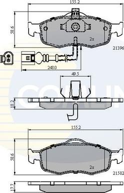 Comline CBP1514 - Тормозные колодки, дисковые, комплект autospares.lv