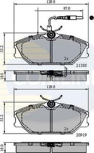 Comline CBP1526 - Тормозные колодки, дисковые, комплект autospares.lv