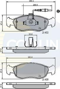 Comline CBP1570 - Тормозные колодки, дисковые, комплект autospares.lv