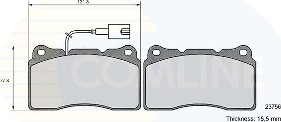 Comline CBP16050 - Тормозные колодки, дисковые, комплект autospares.lv