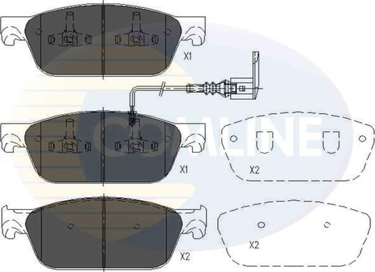 Comline CBP16002 - Тормозные колодки, дисковые, комплект autospares.lv