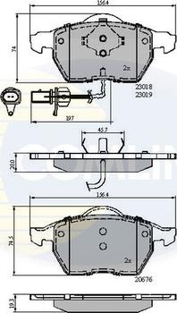 Comline CBP11542 - Тормозные колодки, дисковые, комплект autospares.lv