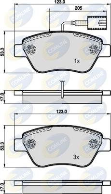 Comline CBP11535 - Тормозные колодки, дисковые, комплект autospares.lv