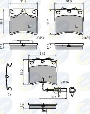 Comline CBP11636 - Тормозные колодки, дисковые, комплект autospares.lv