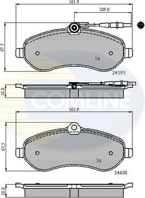 Comline CBP11621 - Тормозные колодки, дисковые, комплект autospares.lv