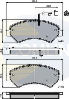 Comline CBP11623 - Тормозные колодки, дисковые, комплект autospares.lv