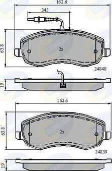 Comline CBP11678 - Тормозные колодки, дисковые, комплект autospares.lv