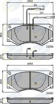 Comline CBP11051 - Тормозные колодки, дисковые, комплект autospares.lv