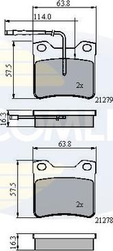 Comline CBP11060 - Тормозные колодки, дисковые, комплект autospares.lv