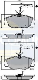 Comline CBP11001 - Тормозные колодки, дисковые, комплект autospares.lv