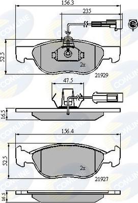 Comline CBP11016 - Тормозные колодки, дисковые, комплект autospares.lv