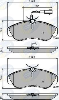 Comline CBP11032 - Тормозные колодки, дисковые, комплект autospares.lv