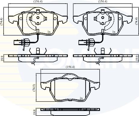 Comline CBP11025 - Тормозные колодки, дисковые, комплект autospares.lv