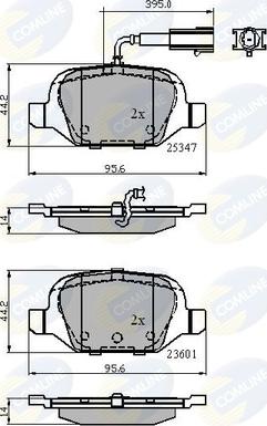 Comline CBP11026 - Тормозные колодки, дисковые, комплект autospares.lv