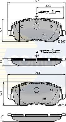 Comline CBP11158 - Тормозные колодки, дисковые, комплект autospares.lv