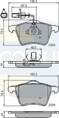 Comline CBP11168 - Тормозные колодки, дисковые, комплект autospares.lv