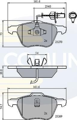 Comline CBP11136 - Тормозные колодки, дисковые, комплект autospares.lv