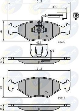 Comline CBP11295 - Тормозные колодки, дисковые, комплект autospares.lv