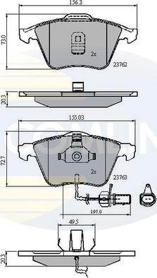 Comline CBP11200 - Тормозные колодки, дисковые, комплект autospares.lv