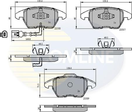 Comline CBP11224 - Тормозные колодки, дисковые, комплект autospares.lv