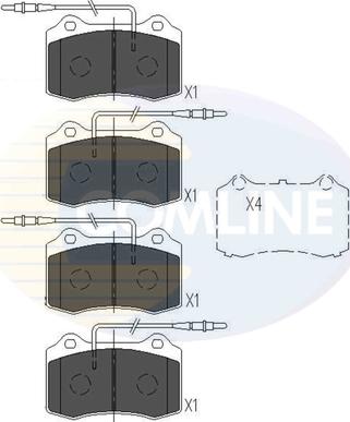 Comline CBP11227 - Тормозные колодки, дисковые, комплект autospares.lv